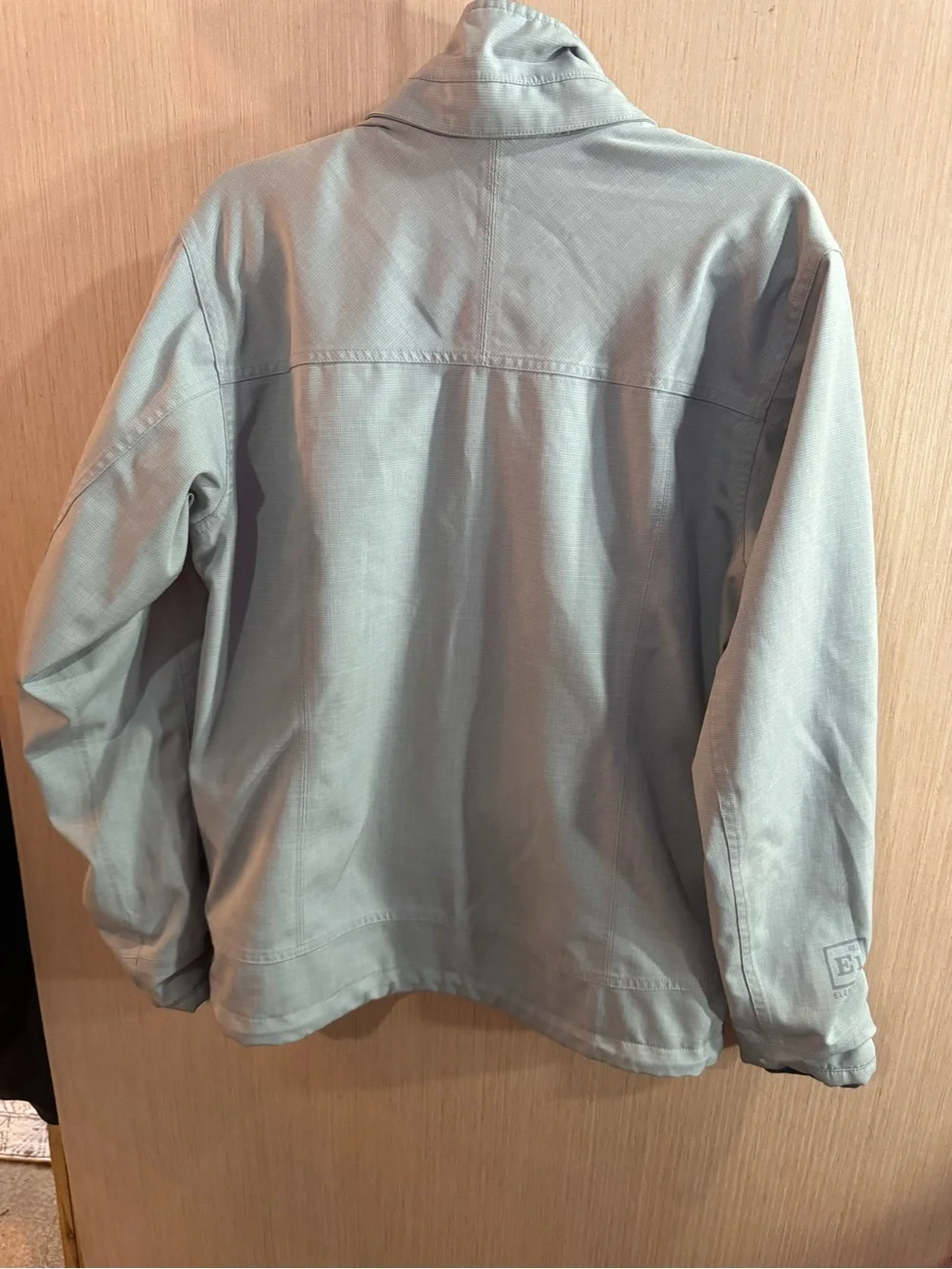REI E1 Elements Light Gray Men's Zip Up Rain Jacket Size Small